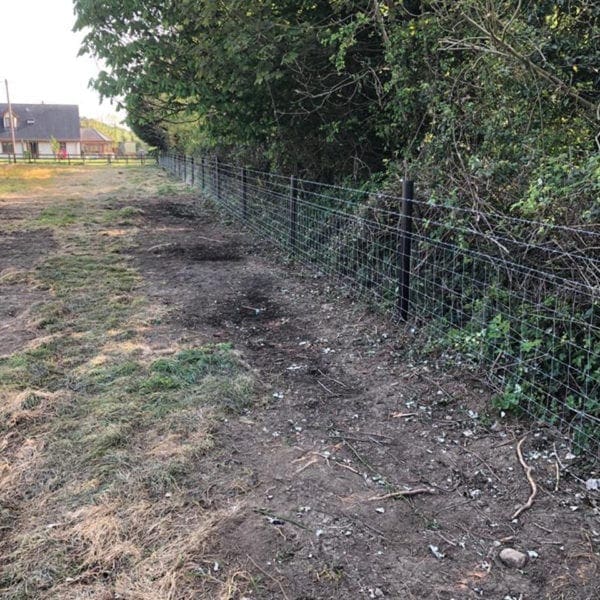 Plastic Fence Posts Installed in a field farm ireland
