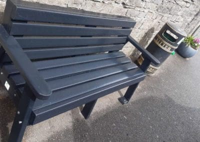 Plastic Bench Street Bin NGP Next Generation Plastics