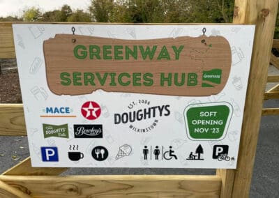 Greenway Services Hub signage NGP Next Generation Plastics