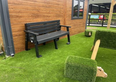 Plastic Bench at Mollie Moos Pet Farm installed by Next Generation Plastics NGP